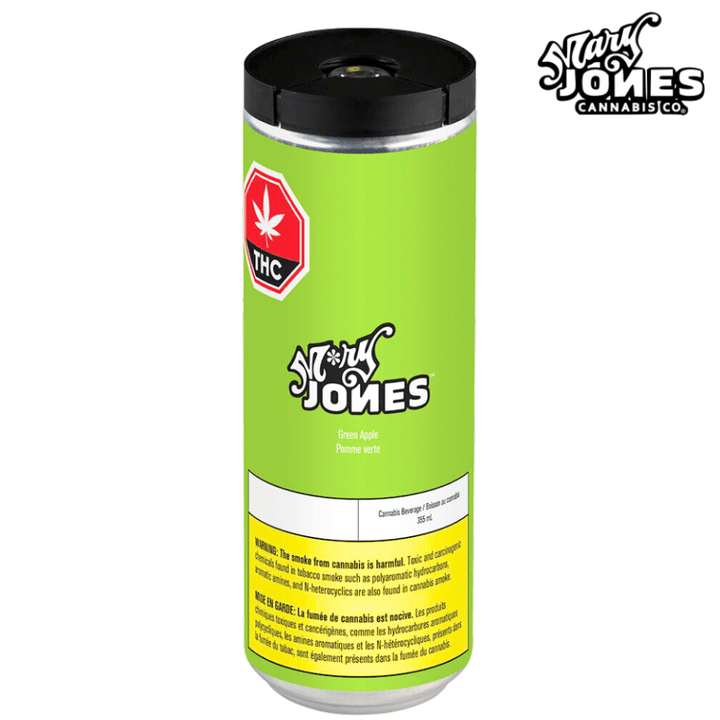 M*ry Jones Green Apple THC Infused Beverage 355mL Morden Vape SuperStore and Cannabis Manitoba Canada