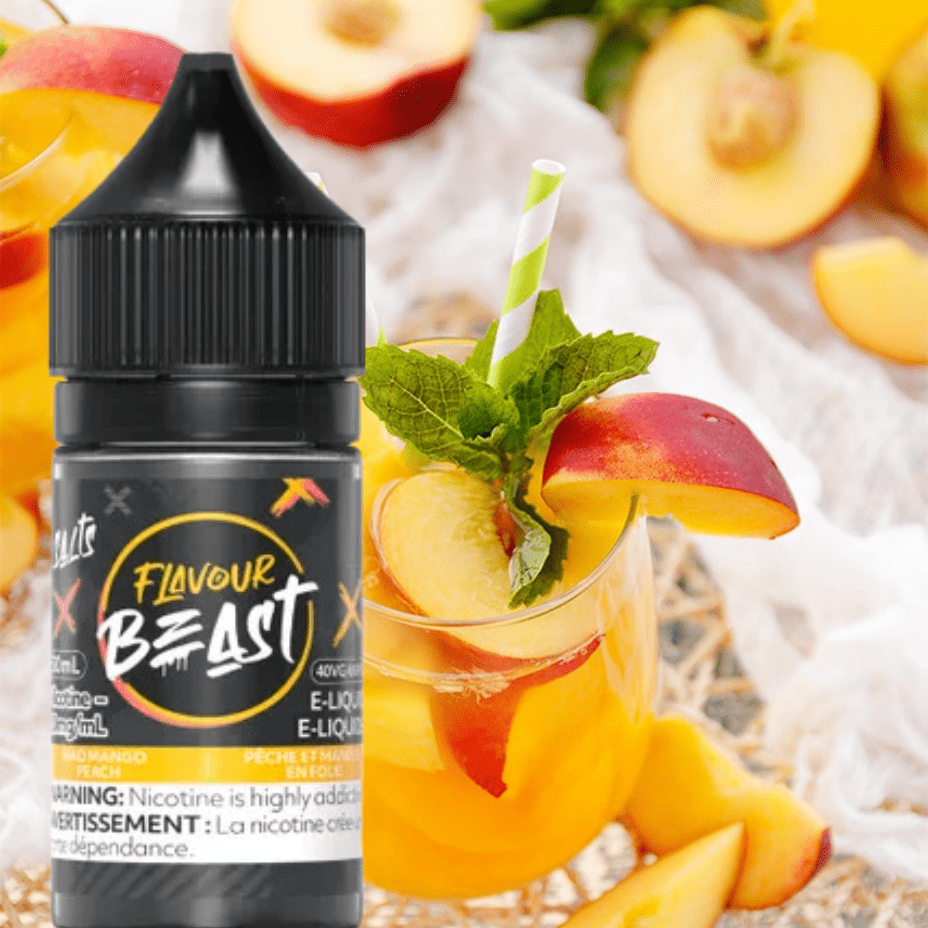 Mad Mango Peach Salts by Flavour Beast E-Liquid 30ml / 20mg Morden Vape SuperStore and Cannabis Manitoba Canada