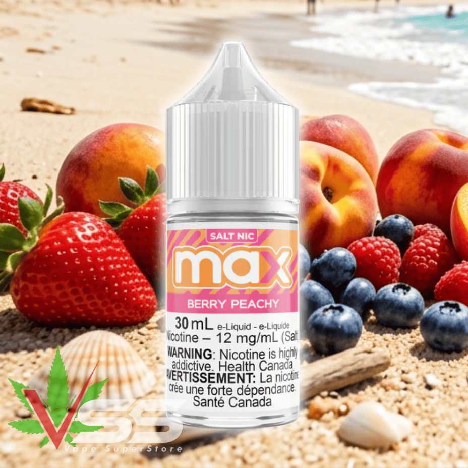 Max E-Liquid - Berry Peachy Salt 30ml / 12mg Morden Vape SuperStore and Cannabis Manitoba Canada