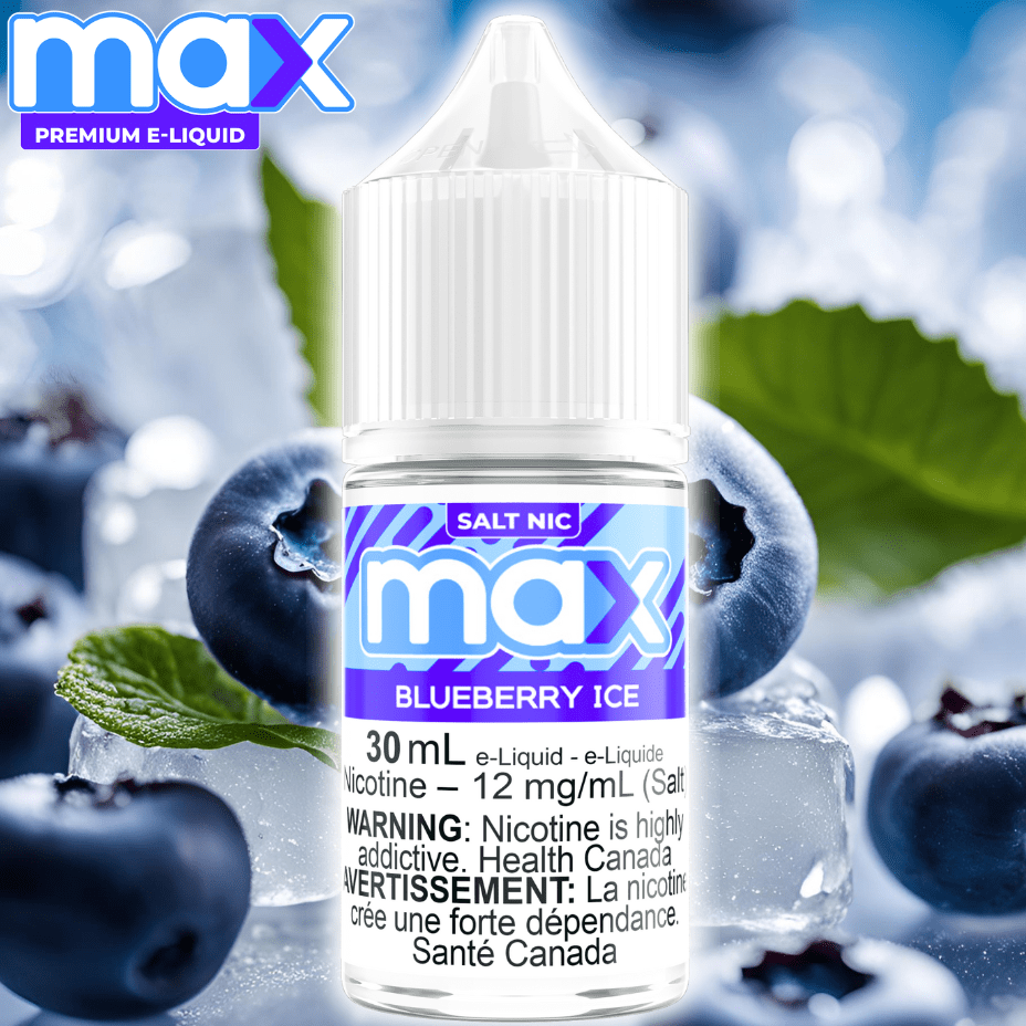 Max E-Liquid - Blueberry Ice Salt 30mL / 12mg Morden Vape SuperStore and Cannabis Manitoba Canada