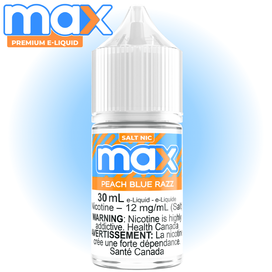 Max E-Liquid - Peach Blue Razz Salt 30ml / 12mg Morden Vape SuperStore and Cannabis Manitoba Canada
