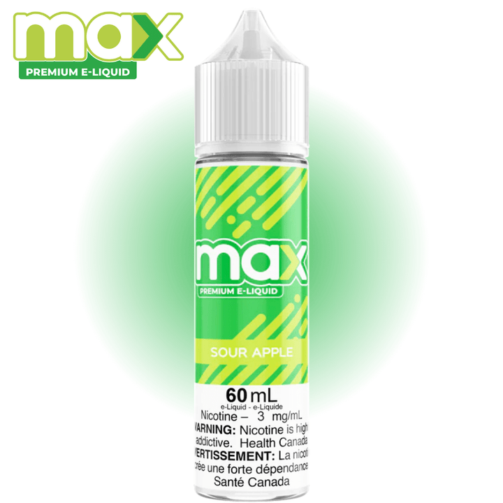Max E-liquid - Sour Apple Morden Vape SuperStore and Cannabis Manitoba Canada