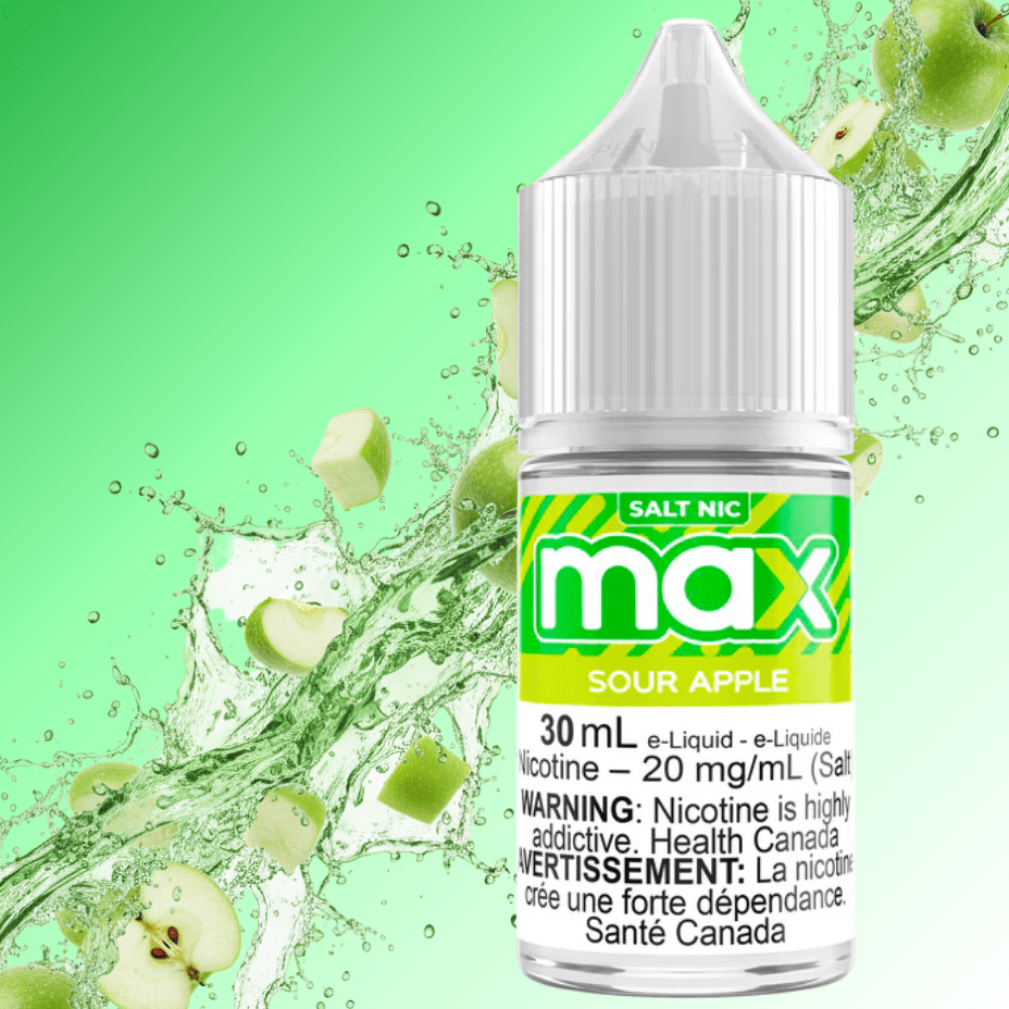 Max E-liquid - Sour Apple Salt 30mL / 12mg Morden Vape SuperStore and Cannabis Manitoba Canada