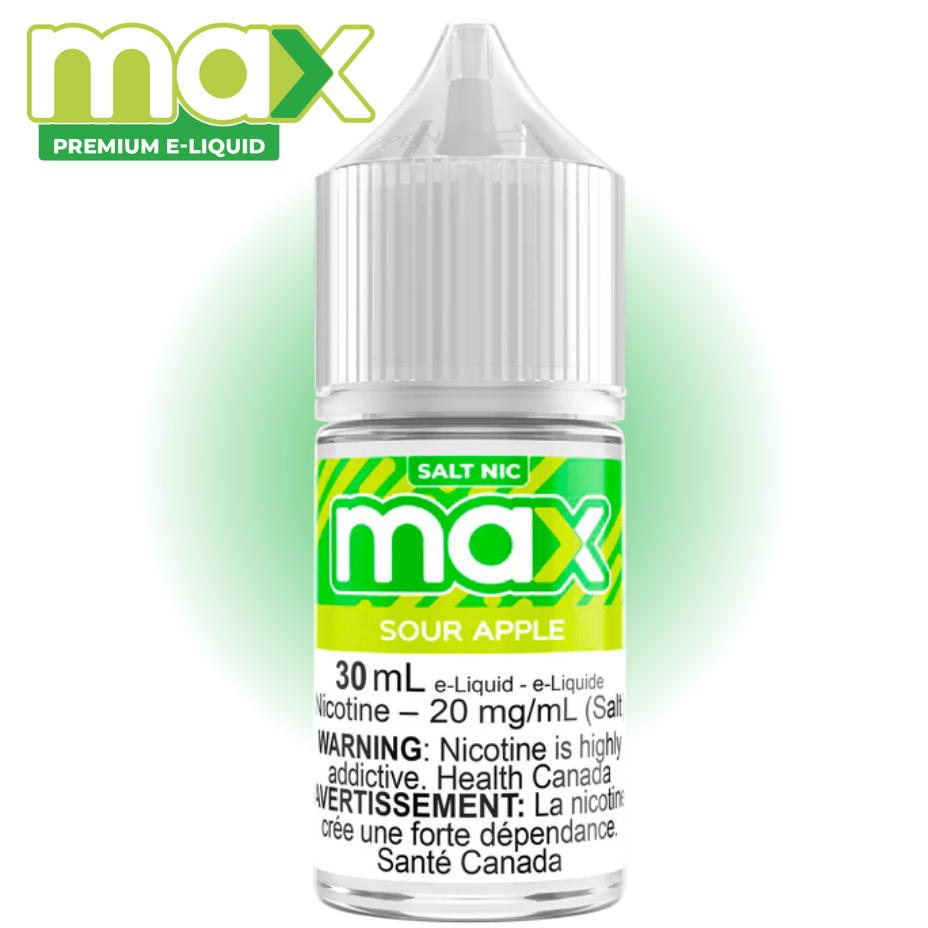 Max E-liquid - Sour Apple Salt Morden Vape SuperStore and Cannabis Manitoba Canada