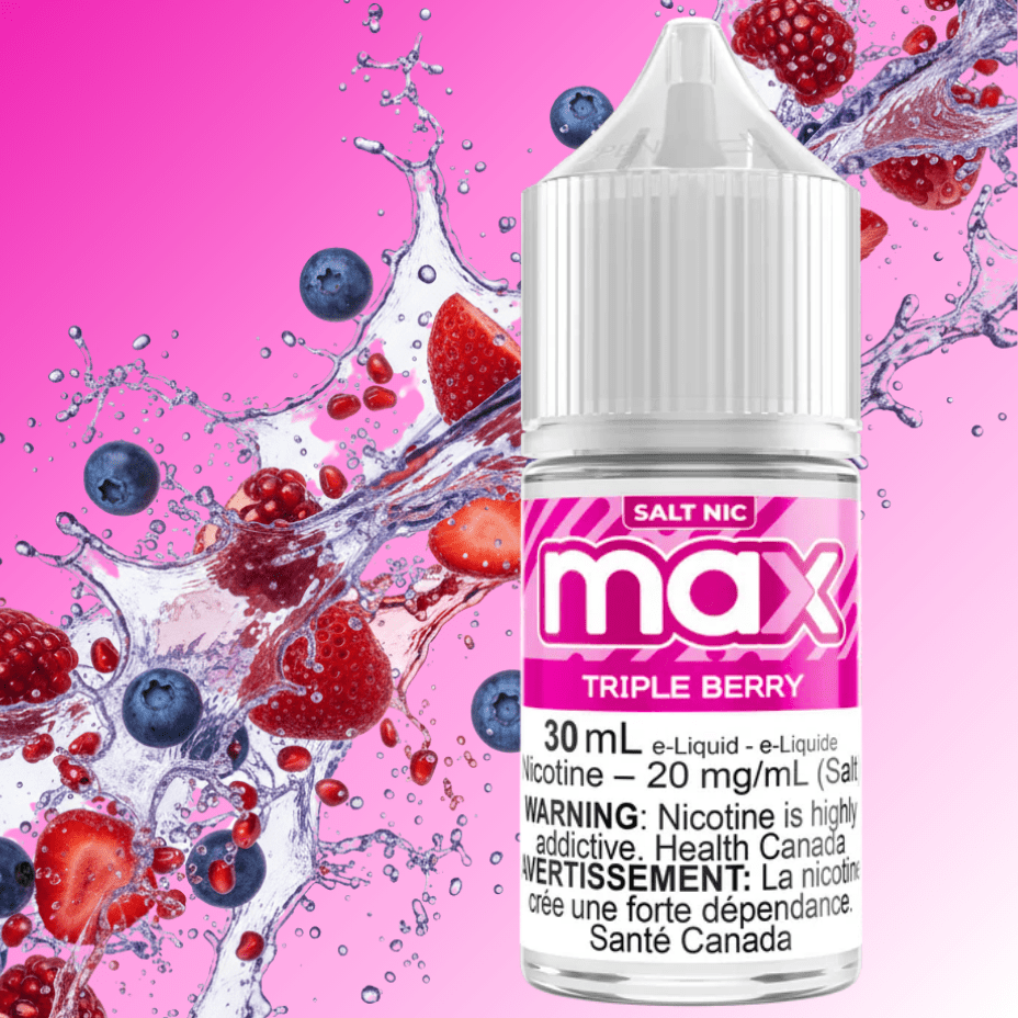 Max E-liquid - Triple Berry Salt 30mL / 12mg Morden Vape SuperStore and Cannabis Manitoba Canada