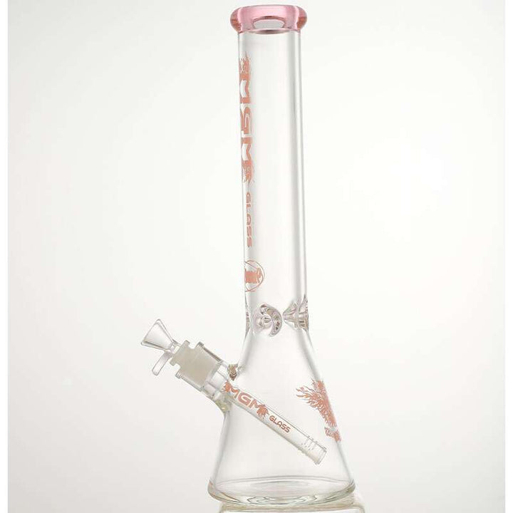 MGM Glass 7mm Logo Beaker-16" Morden Vape SuperStore and Cannabis Manitoba Canada
