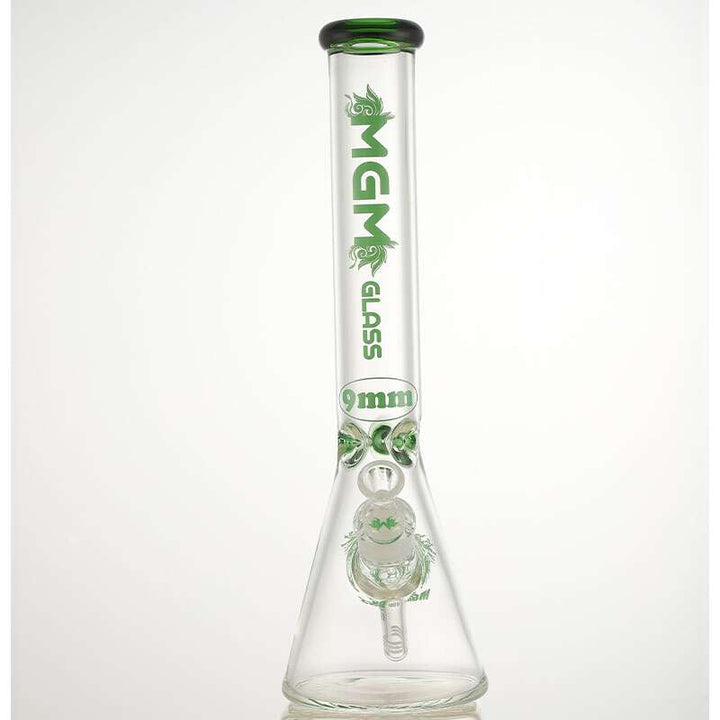 MGM Glass 7mm Logo Beaker-16" Morden Vape SuperStore and Cannabis Manitoba Canada