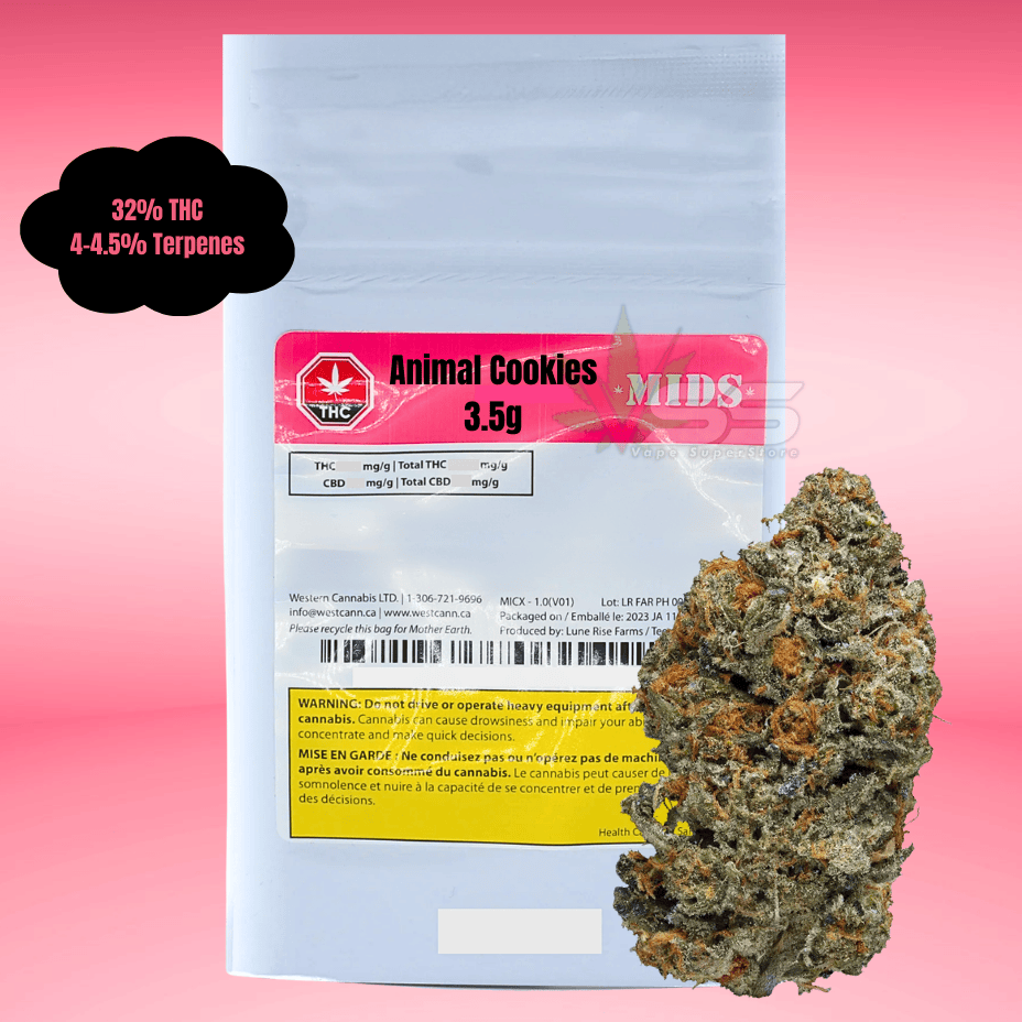 MIDS Animal Cookies Indica Flower - 3.5g Morden Vape SuperStore and Cannabis Manitoba Canada