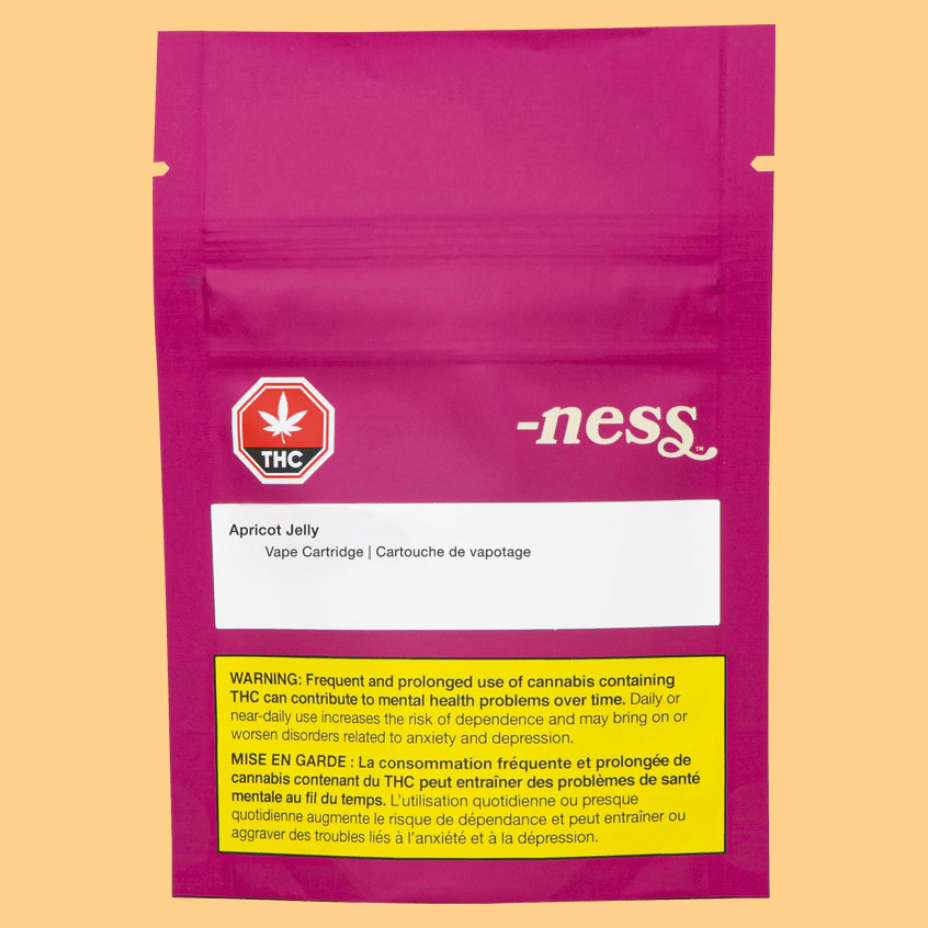 Ness Apricot Jelly Sativa 510 Cart 1g - - Morden Vape SuperStore and Cannabis Dispensary in Manitoba, Canada