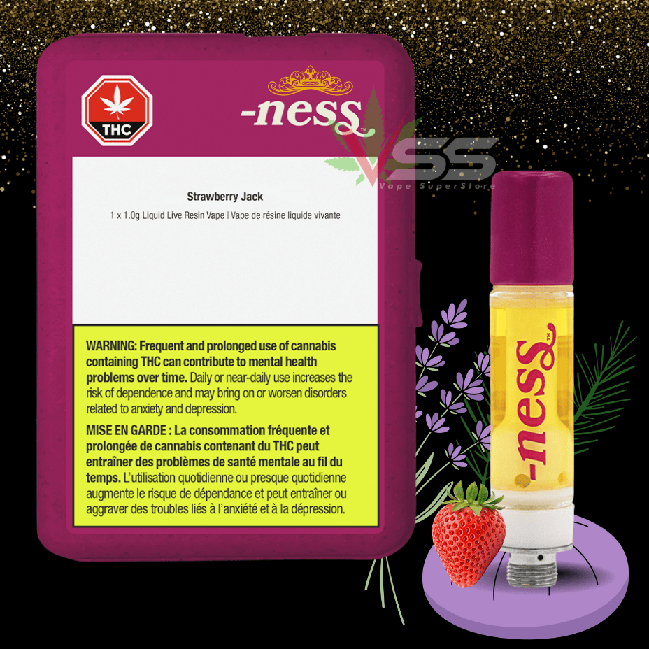 Ness Strawberry Jack Liquid Diamonds + Live Resin 510 Cartridge - 1g Morden Vape SuperStore and Cannabis Manitoba Canada