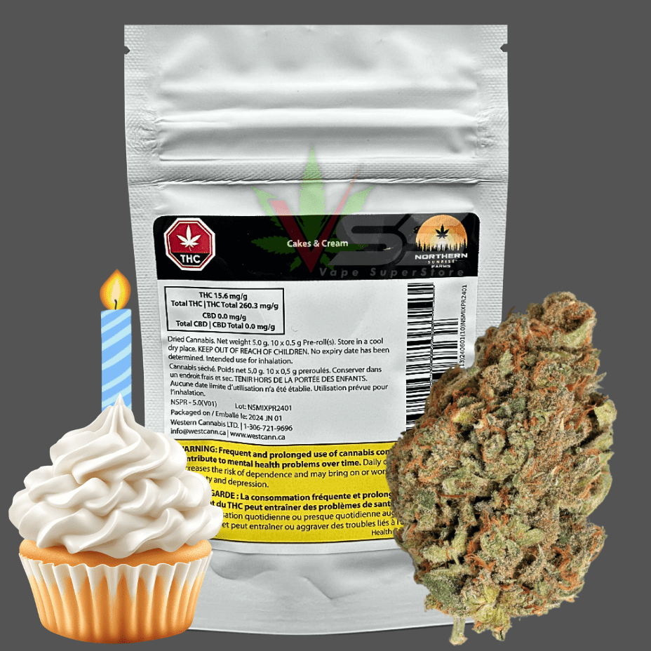 Northern Sunrise Farms - Cakes & Cream Flower 7g Morden Vape SuperStore and Cannabis Manitoba Canada