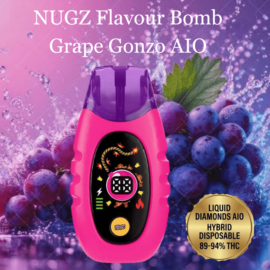 NUGZ Flavour Bomb Grape Gonzo Liquid DMD Disposable Vape-0.95g Morden Vape SuperStore and Cannabis Manitoba Canada