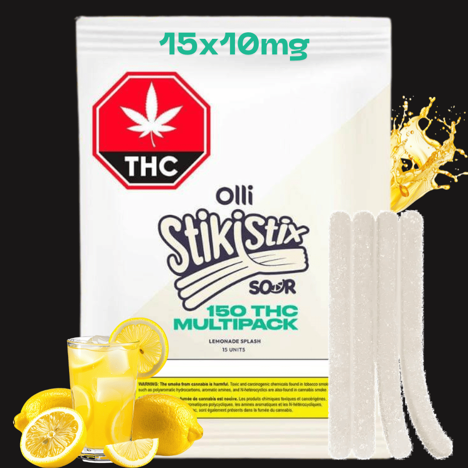 Olli StikiStix 150 THC Multipack Lemonade Splash Gummies Morden Vape SuperStore and Cannabis Manitoba Canada