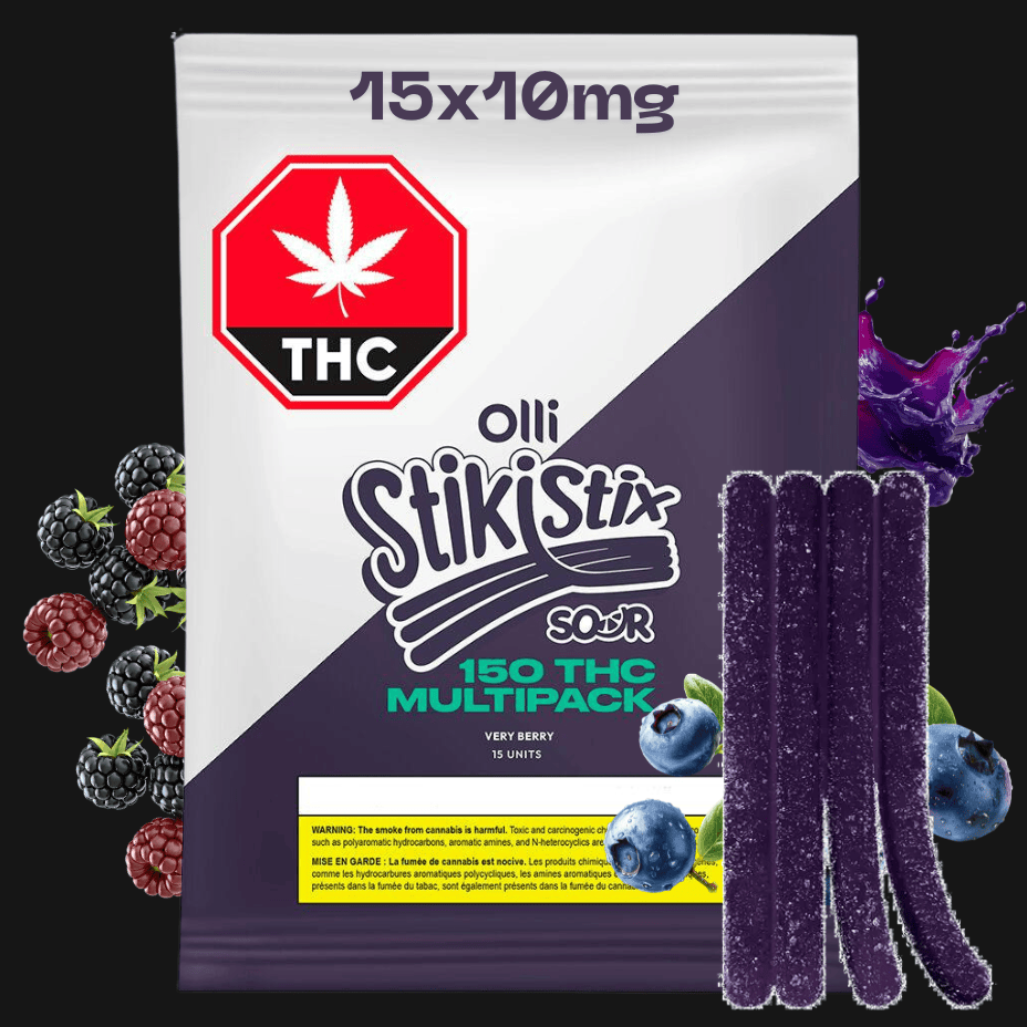 Olli StikiStix 150 THC Multipack Very Berry Gummies Morden Vape SuperStore and Cannabis Manitoba Canada