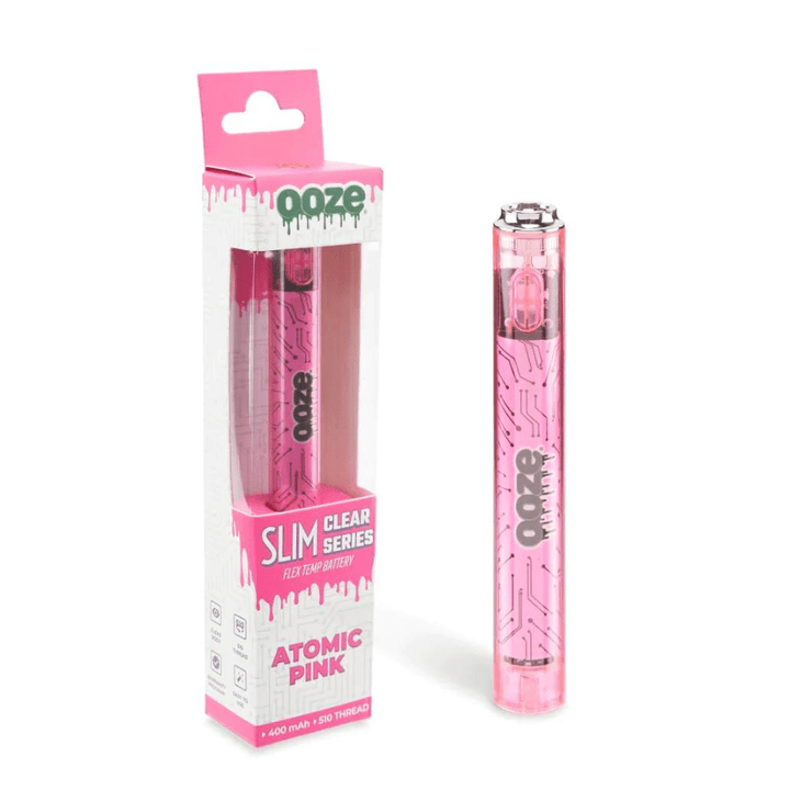 OOZE 510 Batteries 400mAh / Pink Ooze Slim Transparent Series 510 Battery - Morden Vape SuperStore