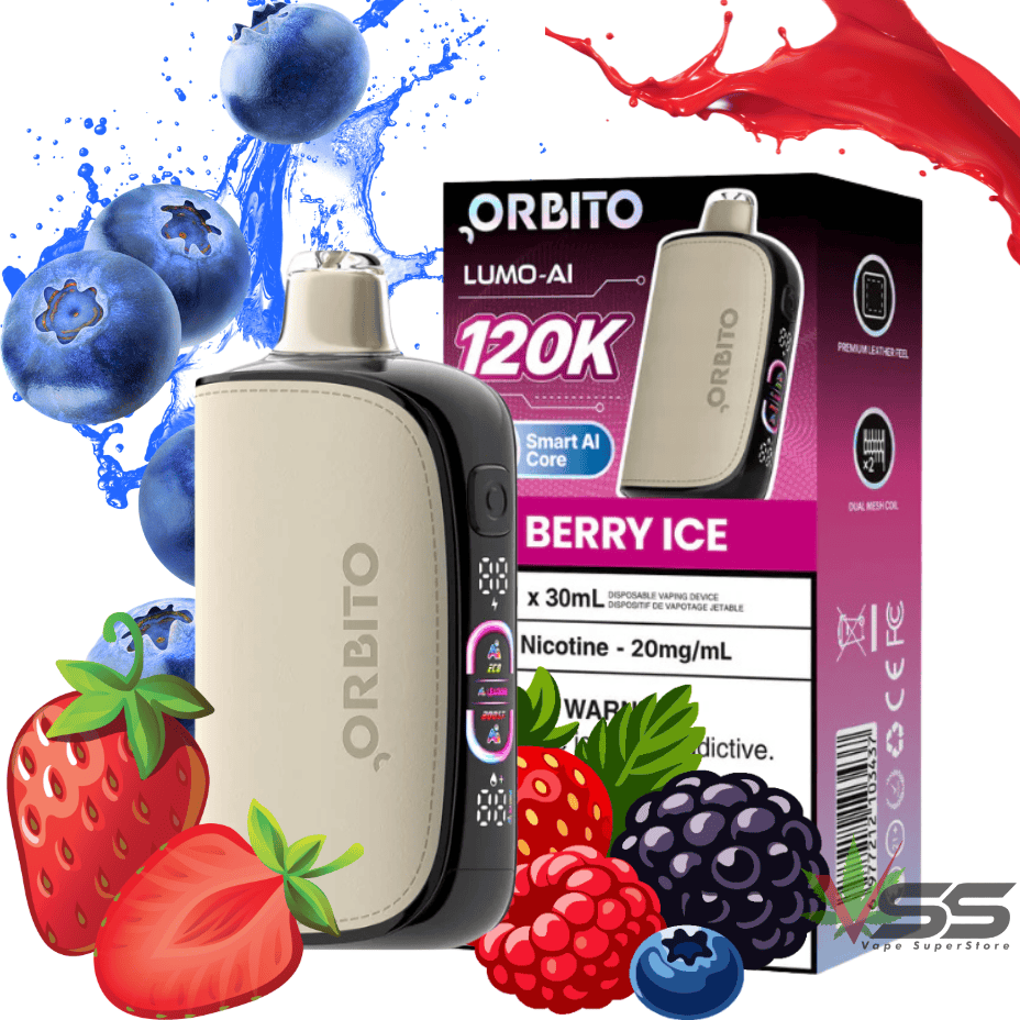 Orbito Lumo-AI 120K Disposable Vape-Berry Ice 120000 / 20mg Morden Vape SuperStore and Cannabis Manitoba Canada