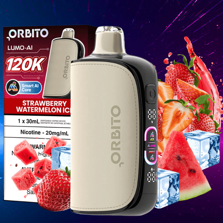 Orbito Lumo-AI 120K Disposable Vape-Strawberry Watermelon Ice 120000 Puffs / 20mg Morden Vape SuperStore and Cannabis Manitoba Canada