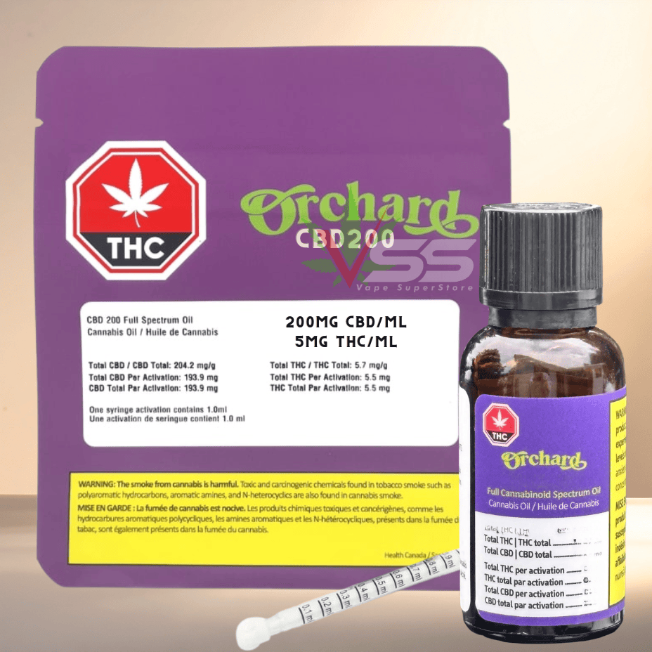 Orchard CBD200 Full Spectrum Oil - 30ml Morden Vape SuperStore and Cannabis Manitoba Canada