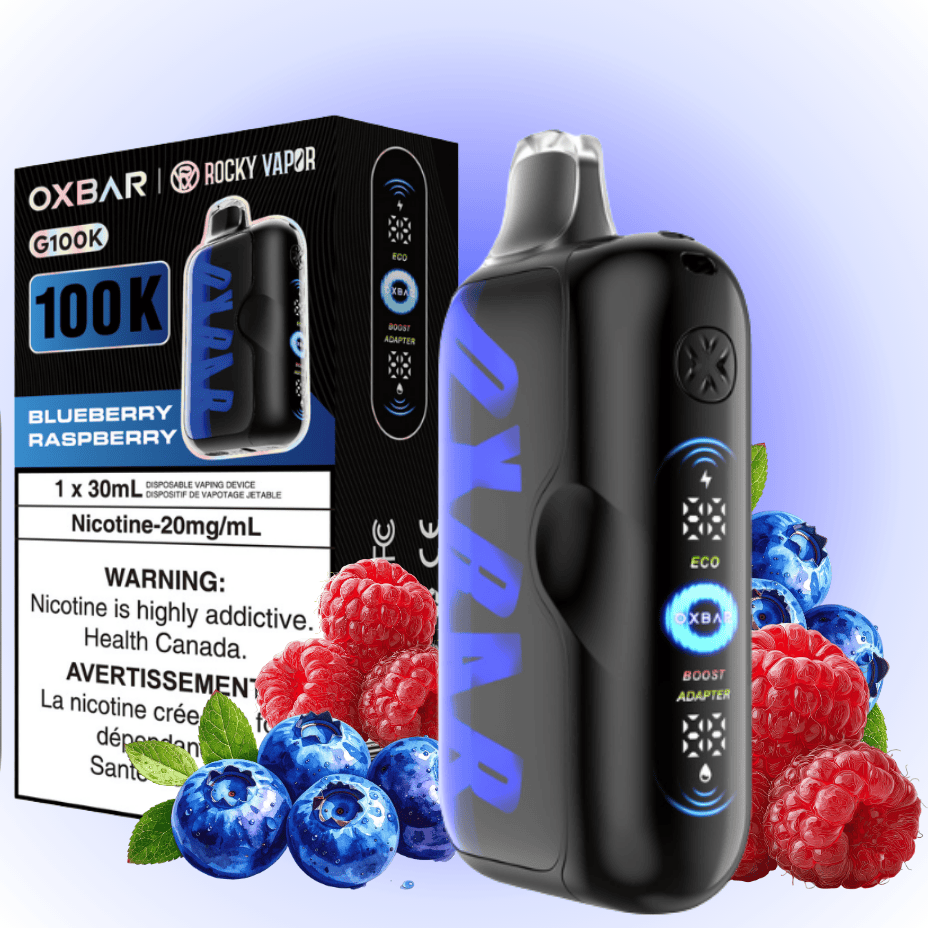 Oxbar G100K Disposable Vape - Blueberry Raspberry 100K / 20mg Morden Vape SuperStore and Cannabis Manitoba Canada