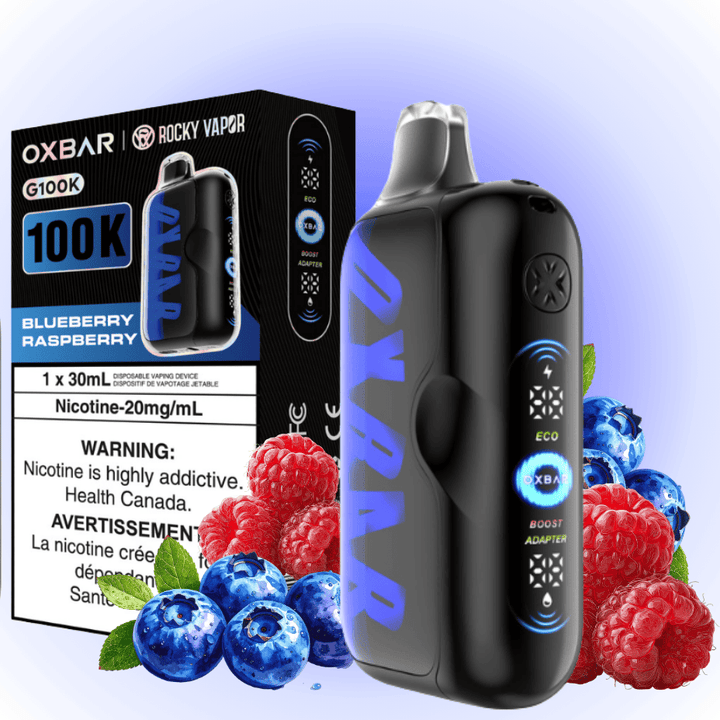 Oxbar G100K Disposable Vape - Blueberry Raspberry 100K / 20mg Morden Vape SuperStore and Cannabis Manitoba Canada