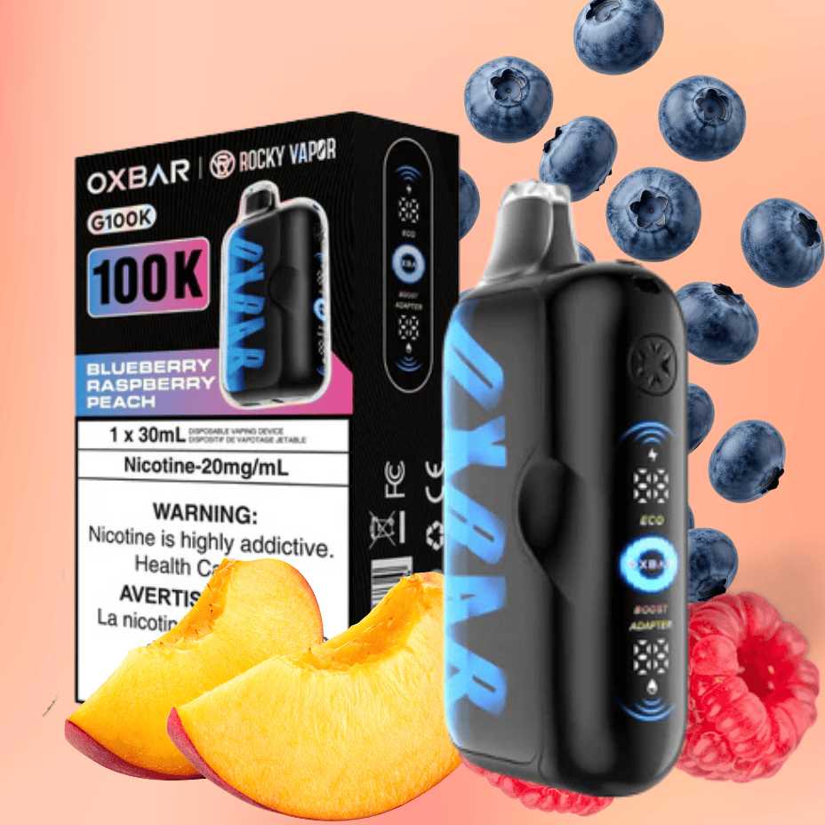 Oxbar G100K Disposable Vape - Blueberry Raspberry Peach 100000 Puffs / 20mg Morden Vape SuperStore and Cannabis Manitoba Canada
