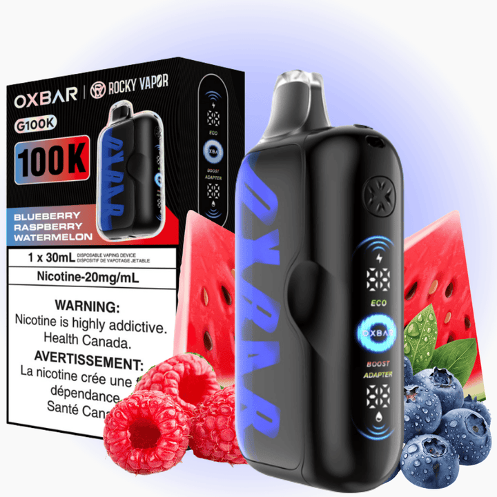 Oxbar G100K Disposable Vape - Blueberry Raspberry Watermelon 100K / 20mg Morden Vape SuperStore and Cannabis Manitoba Canada
