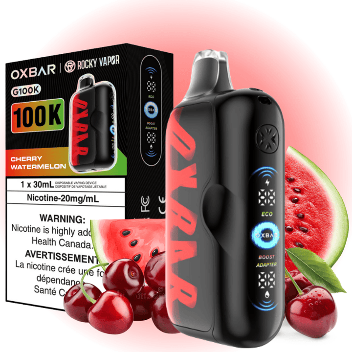 Oxbar G100K Disposable Vape - Cherry Watermelon 100K / 20mg Morden Vape SuperStore and Cannabis Manitoba Canada