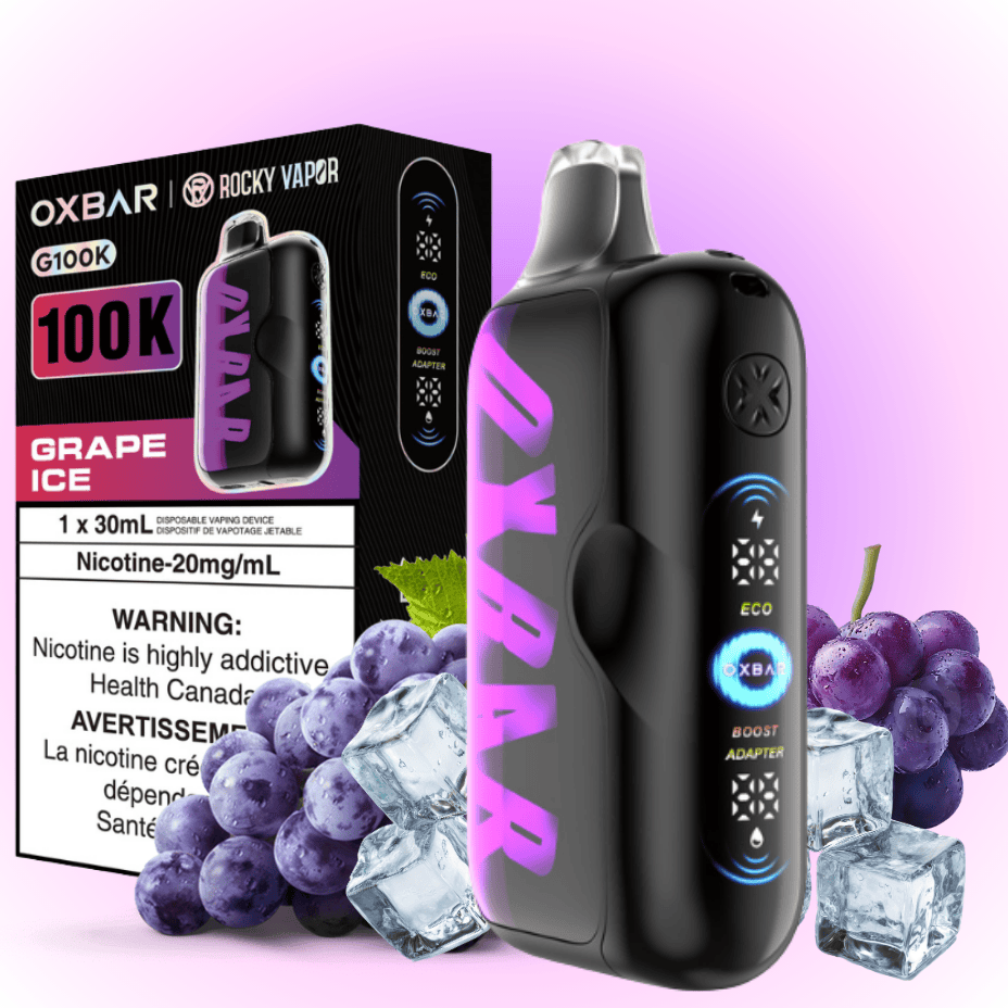 Oxbar G100K Disposable Vape - Grape Ice 100K / 20mg Morden Vape SuperStore and Cannabis Manitoba Canada