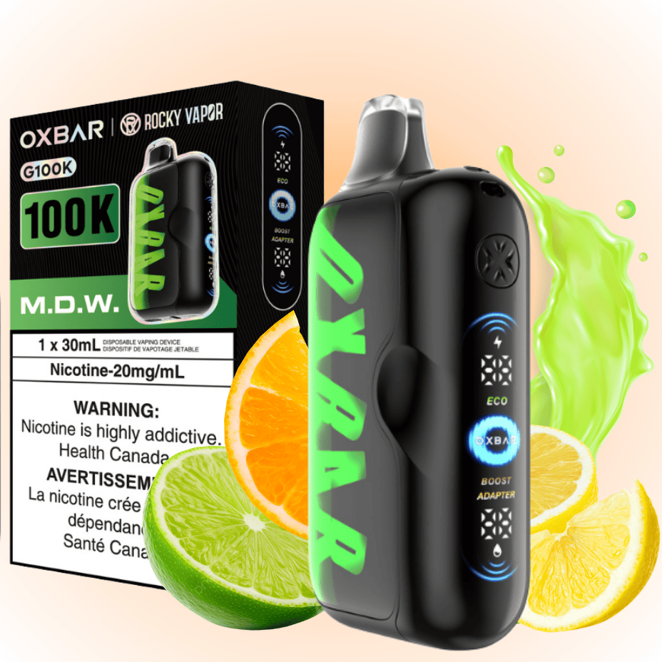 Oxbar G100K Disposable Vape - M.D.W 100K / 20mg Morden Vape SuperStore and Cannabis Manitoba Canada