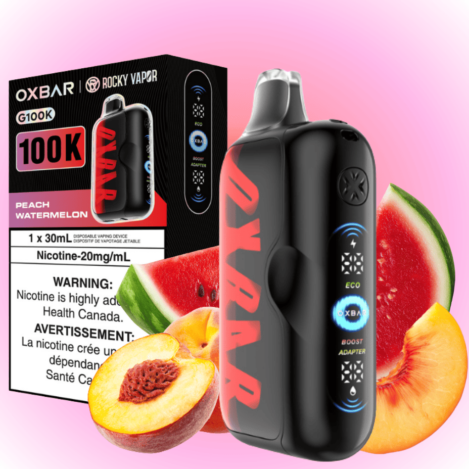 Oxbar G100K Disposable Vape - Peach Watermelon 100K / 20mg Morden Vape SuperStore and Cannabis Manitoba Canada
