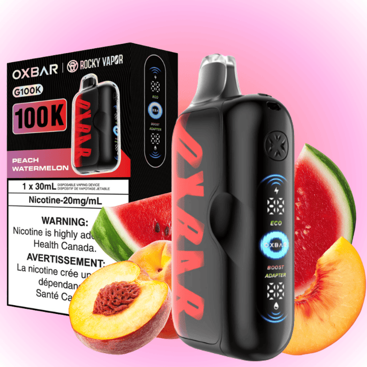 Oxbar G100K Disposable Vape - Peach Watermelon 100K / 20mg Morden Vape SuperStore and Cannabis Manitoba Canada