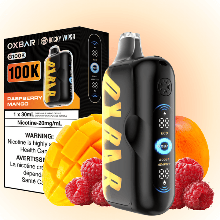 Oxbar G100K Disposable Vape - Raspberry Mango 100K / 20mg Morden Vape SuperStore and Cannabis Manitoba Canada
