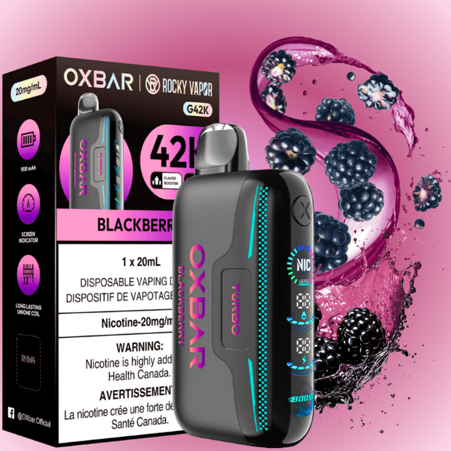 Oxbar G42k Disposable Vape-Blackberry 20mg / 42000 Puffs Morden Vape SuperStore and Cannabis Manitoba Canada