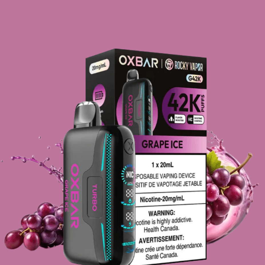 Oxbar G42k Disposable Vape-Grape Ice 42000 Puffs / 20mg Morden Vape SuperStore and Cannabis Manitoba Canada