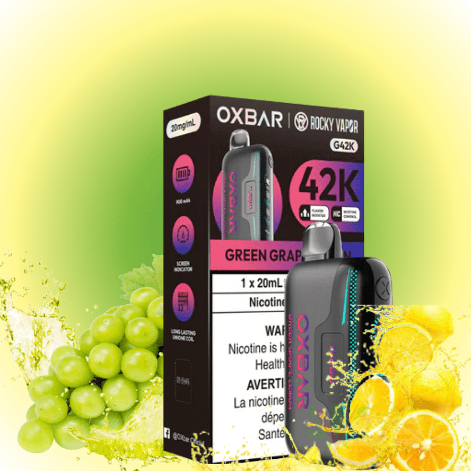 Oxbar G42k Disposable Vape - Green Grape Lemon 20mg / 42000 Morden Vape SuperStore and Cannabis Manitoba Canada
