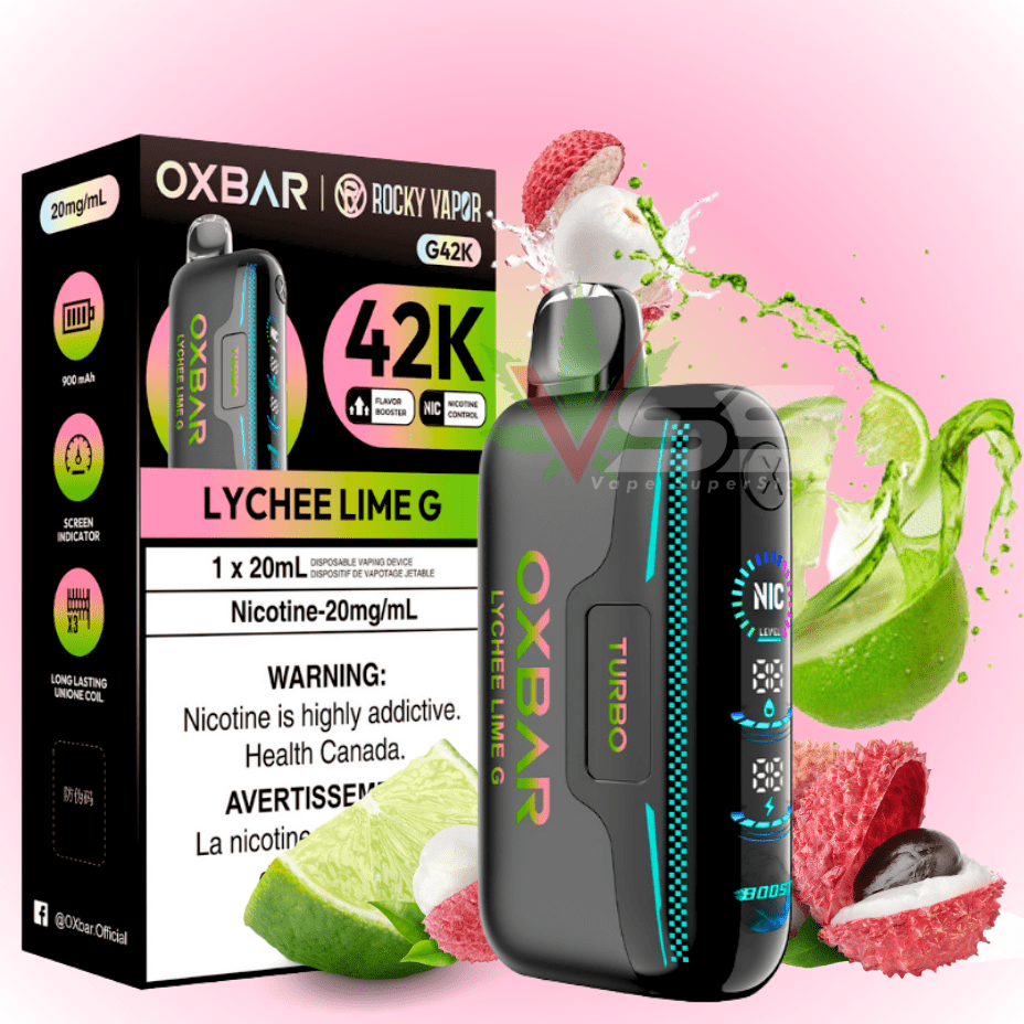 Oxbar G42k Disposable Vape-Lychee Lime G 20mg / 42000 Morden Vape SuperStore and Cannabis Manitoba Canada