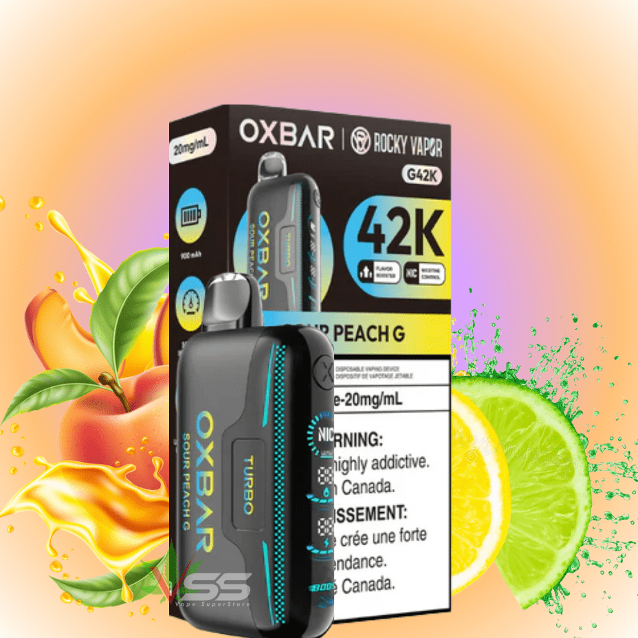 Oxbar G42k Disposable Vape - Sour Peach G 20mg / 42000 Morden Vape SuperStore and Cannabis Manitoba Canada