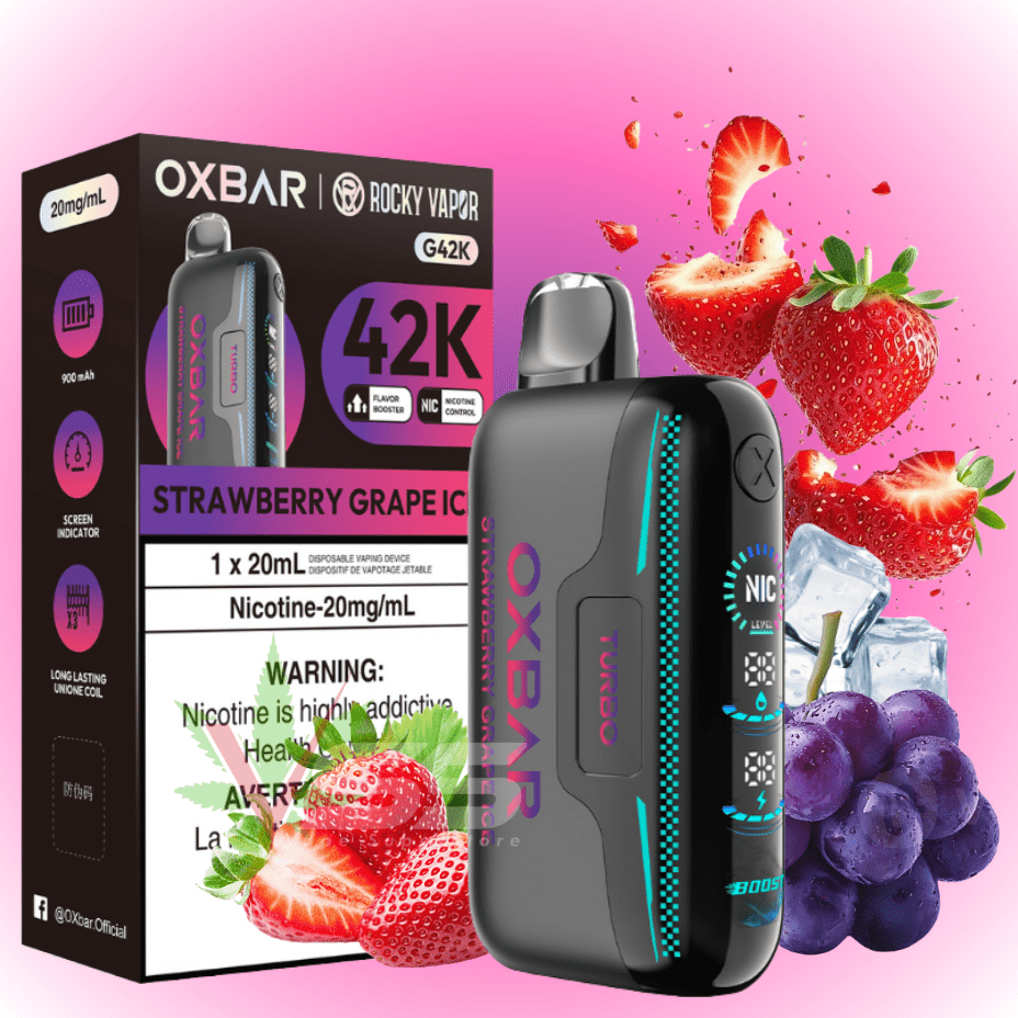 Oxbar G42k Disposable Vape-Strawberry Grape Ice 20mg / 42000 Morden Vape SuperStore and Cannabis Manitoba Canada