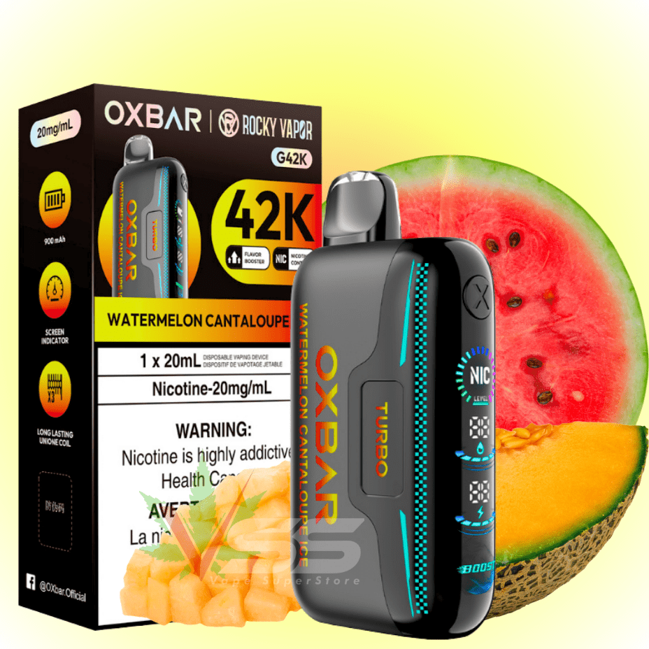 Oxbar G42k Disposable Vape-Watermelon Cantaloupe Ice 20mg / 42000 Morden Vape SuperStore and Cannabis Manitoba Canada