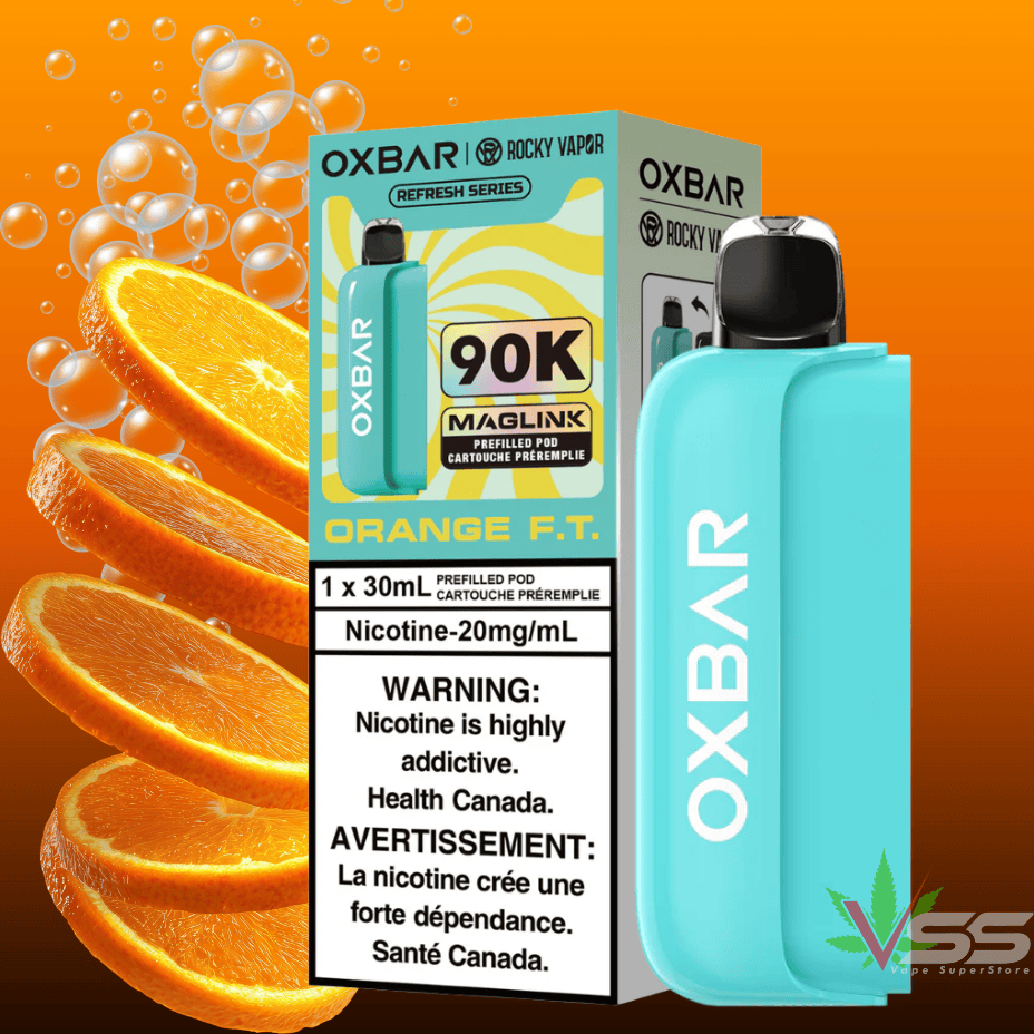 Oxbar Maglink 90K Closed Pods-Orange F.T 90000 Puffs / 20mg Morden Vape SuperStore and Cannabis Manitoba Canada