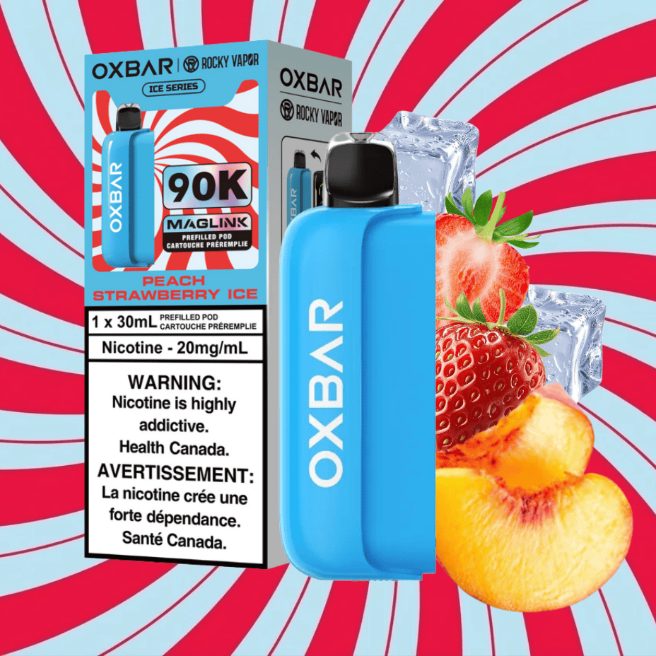 Oxbar Maglink 90K Closed Pods-Peach Strawberry Ice 90000 Puffs / 20mg Morden Vape SuperStore and Cannabis Manitoba Canada