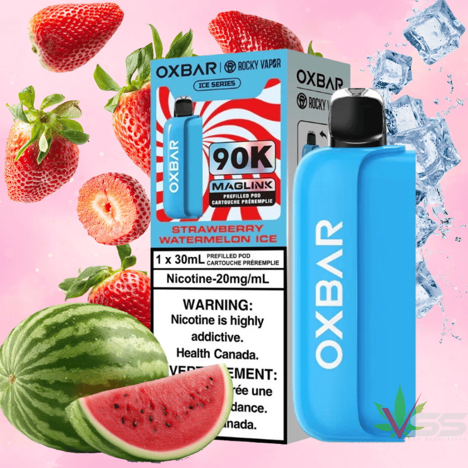 Oxbar Maglink 90K Closed Pods-Strawberry Watermelon Ice 30ml / 20mg Morden Vape SuperStore and Cannabis Manitoba Canada
