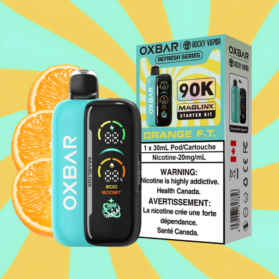 Oxbar Maglink 90K Kit-Orange F.T. 90000 Puffs / 20mg Morden Vape SuperStore and Cannabis Manitoba Canada