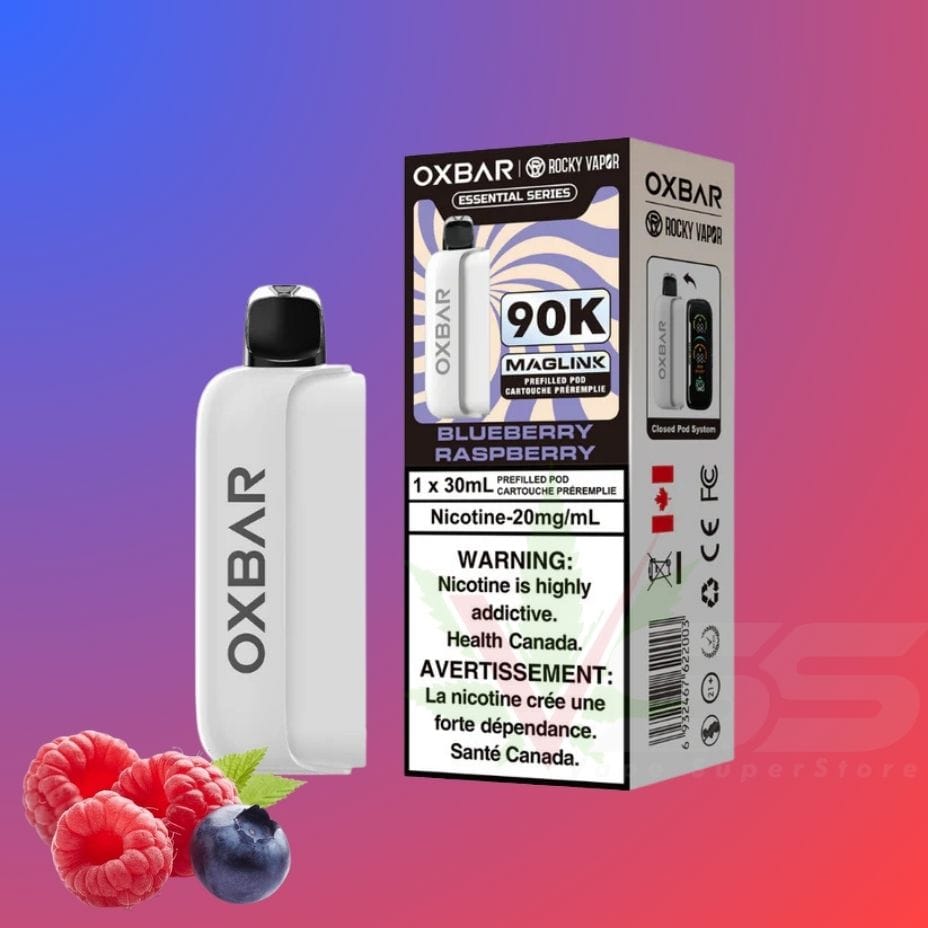 Oxbar Maglink Pod 90K - Blueberry Raspberry 90000 Puffs / 20mg Morden Vape SuperStore and Cannabis Manitoba Canada