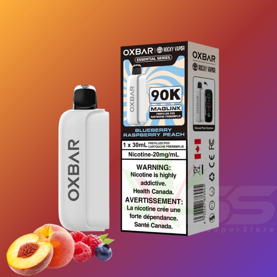 Oxbar Maglink Pod 90K - Blueberry Raspberry Peach Morden Vape SuperStore and Cannabis Manitoba Canada