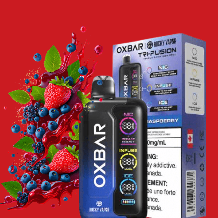 Oxbar Tri-Fusion 45k Disposable Vape-Blueberry Raspberry Ice 45000 Puffs / 20mg Morden Vape SuperStore and Cannabis Manitoba Canada