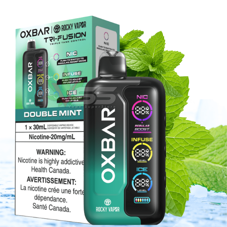 Oxbar Tri-Fusion 45k Disposable Vape-Double Mint Morden Vape SuperStore and Cannabis Manitoba Canada