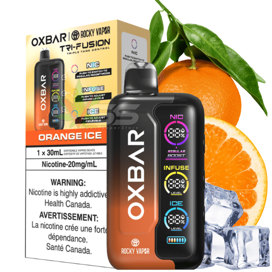 Oxbar Tri-Fusion 45k Disposable Vape-Orange Ice Morden Vape SuperStore and Cannabis Manitoba Canada
