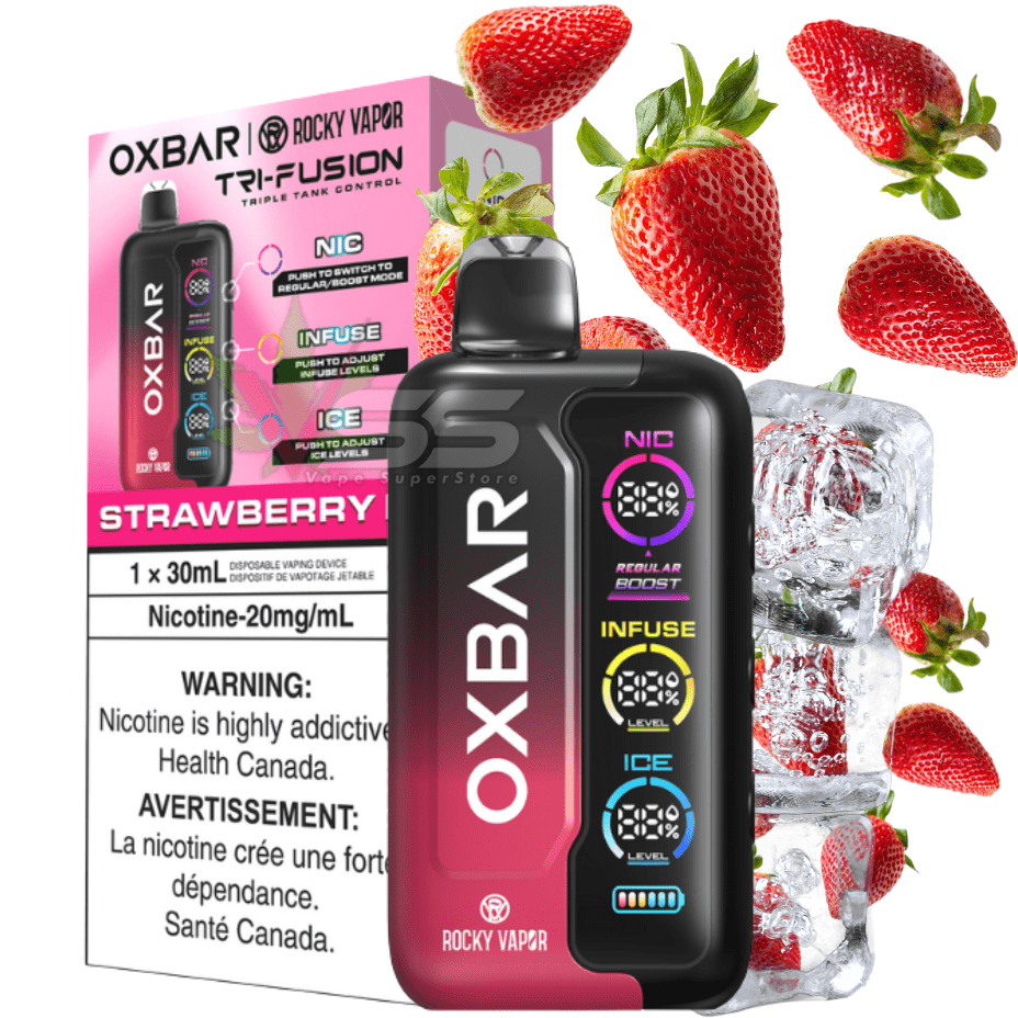 Oxbar Tri-Fusion 45k Disposable Vape-Strawberry H 45000 Puffs / 20mg Morden Vape SuperStore and Cannabis Manitoba Canada