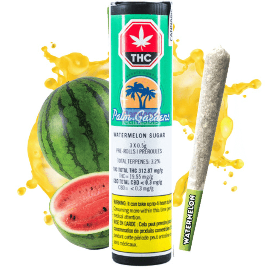 Palm Gardens Pre-Rolls 3x0.5g Palm Gardens Watermelon Sugar Infused Indica Pre-Roll-3x0.5g-Morden Vape Superstore & Cannabis MB, Canada